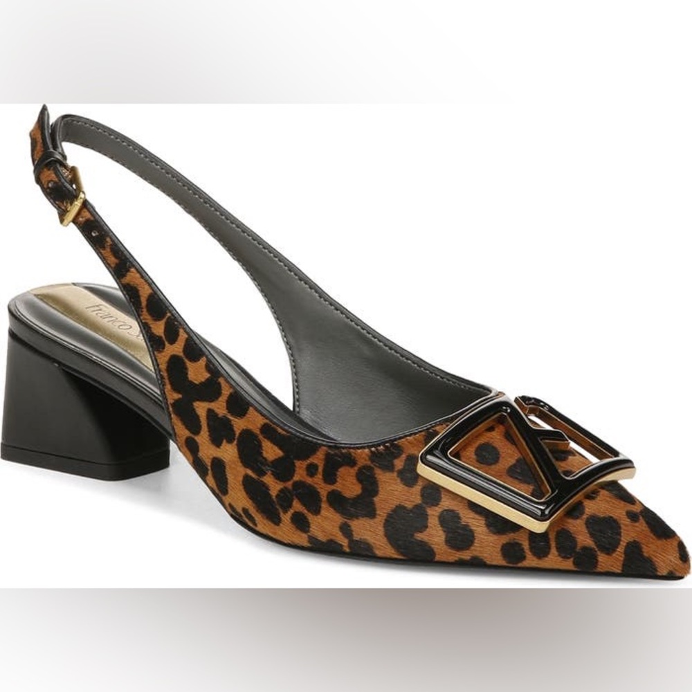New Franco Sarto calf hair slingbacks